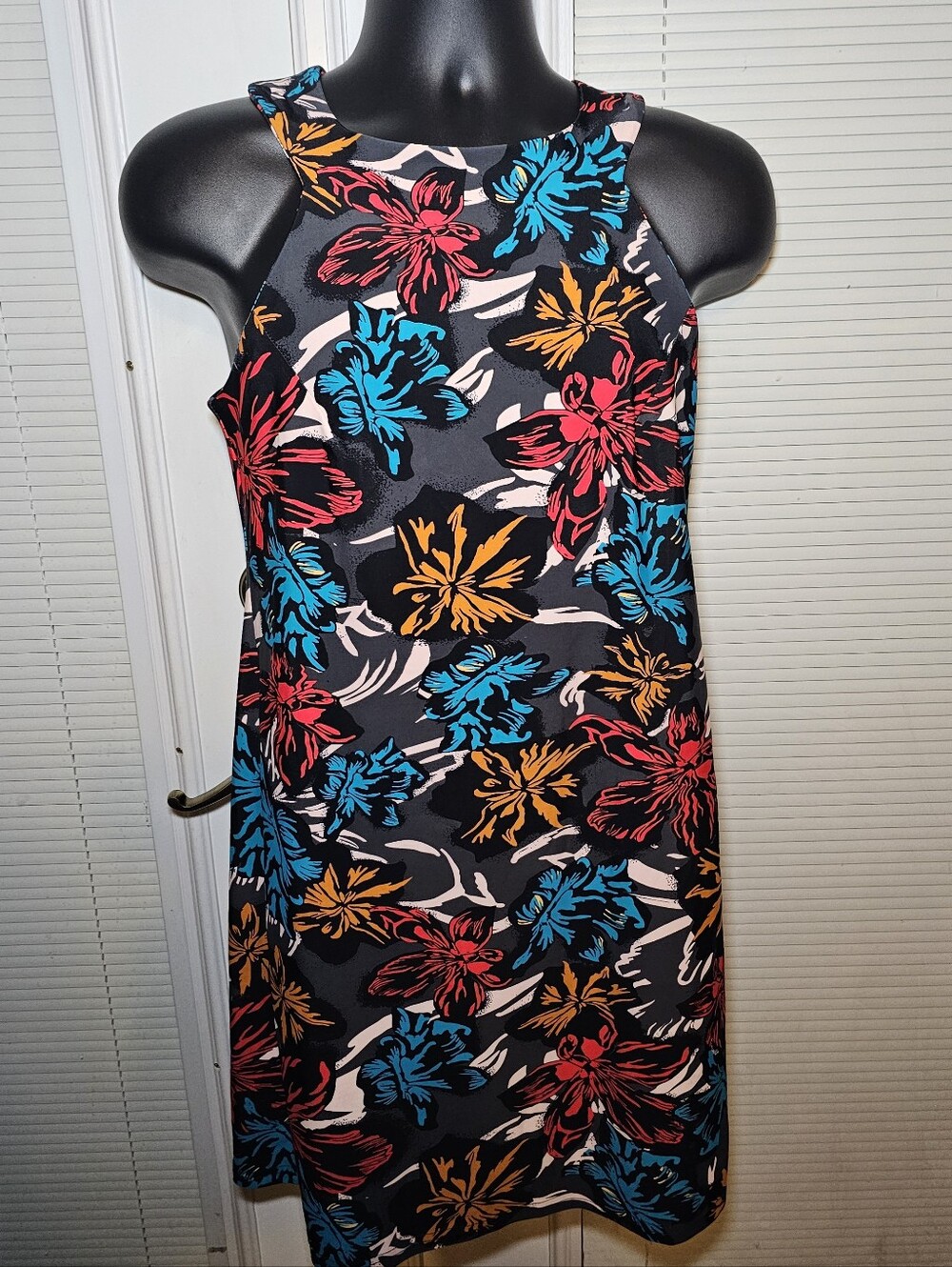 Aryeh Anthropologie Dress Size S Black Floral Print Boho Indie Resort Wear